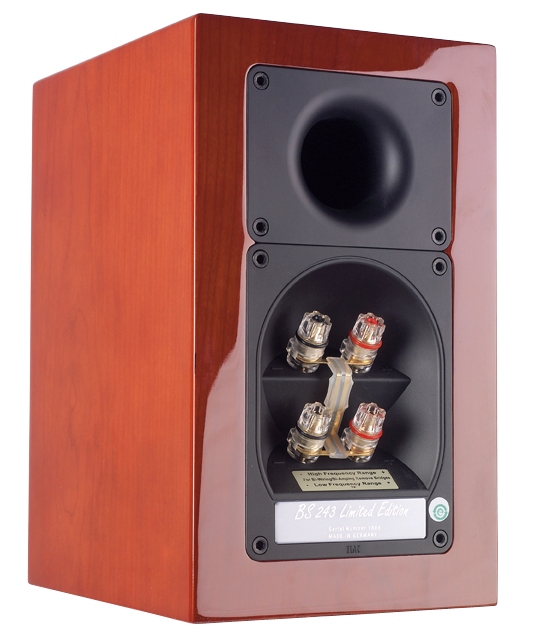 ELAC BS 243 LIMITED EDITION cherry veneer high gloss finish - back view